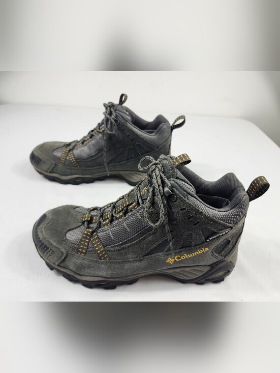 Columbia Men\'s 7.5 M Gray and Yellow Hiking Boots main image 5